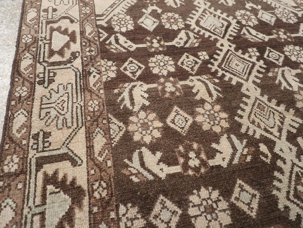 Vintage Persian Malayer Throw Rug, No.32790 - Gss