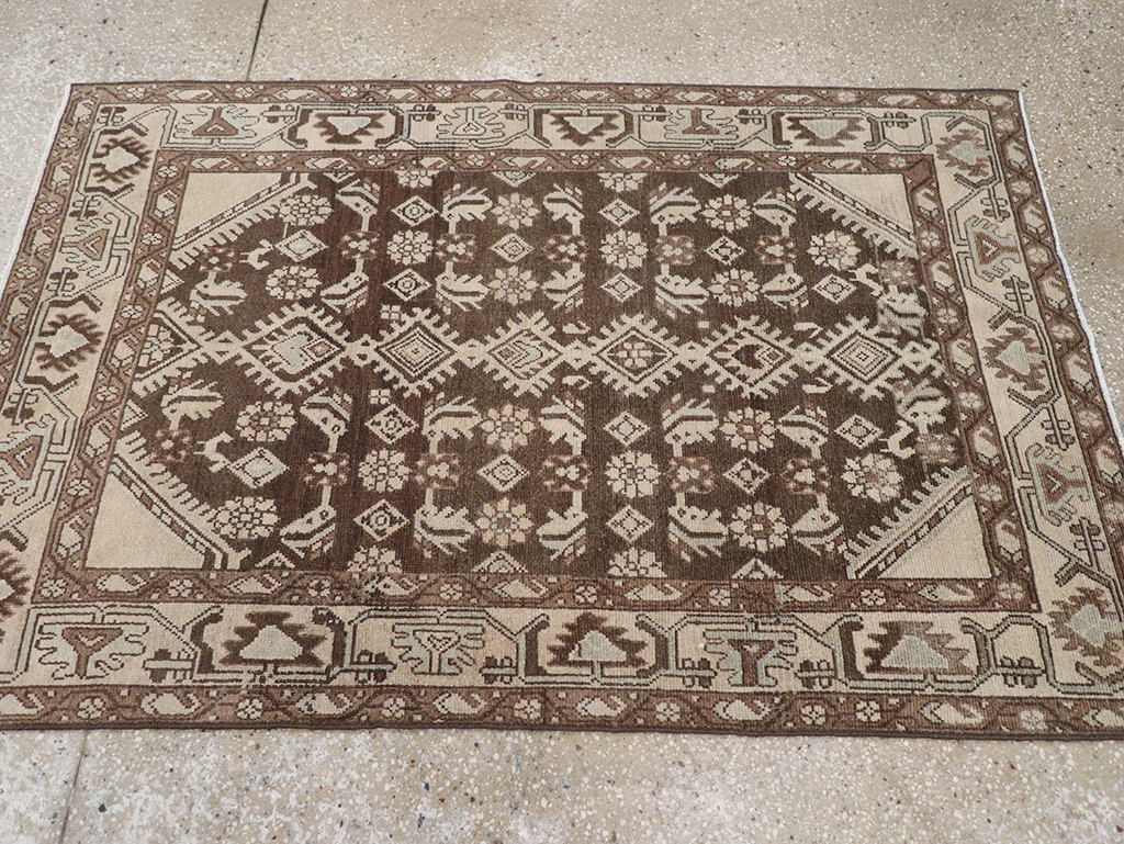 Vintage Persian Malayer Throw Rug, No.32790 - Gss