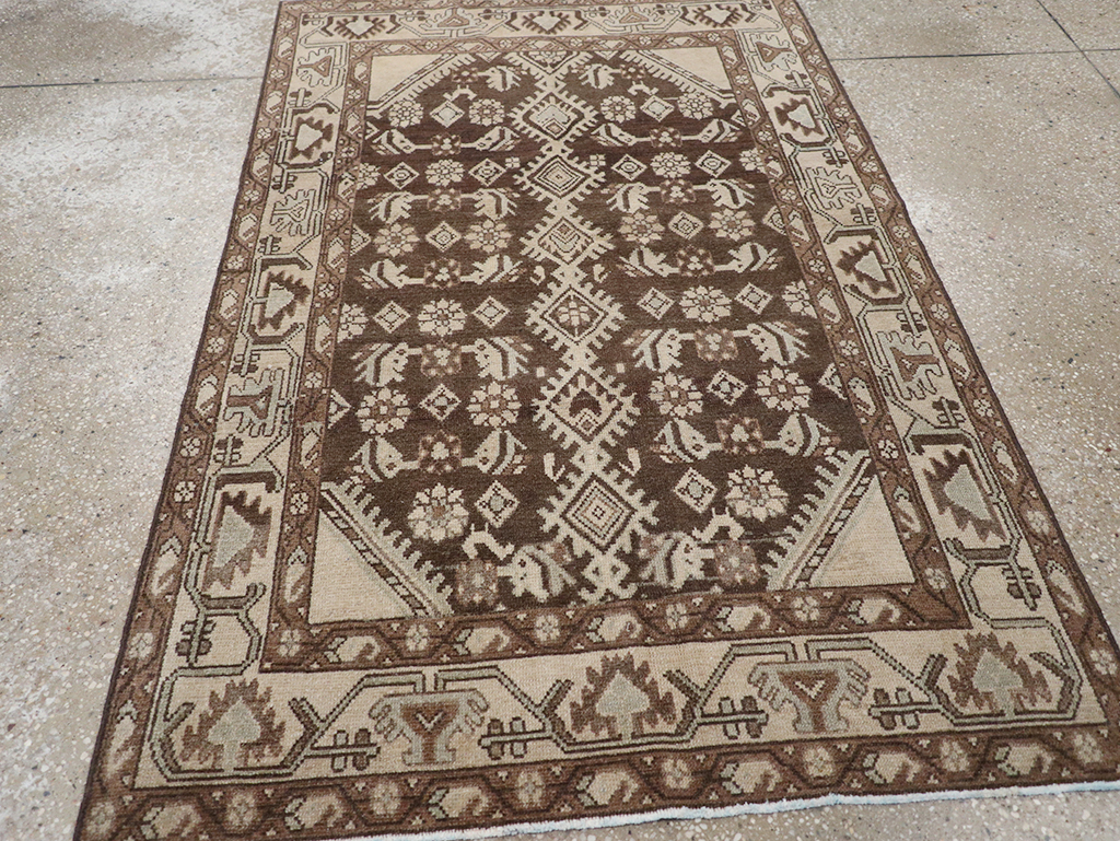 Vintage Persian Malayer Throw Rug, No.32790 - Gss