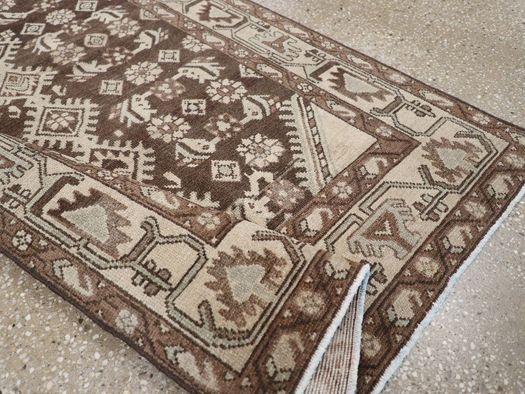 Vintage Persian Malayer Throw Rug, No.32790 - Gss