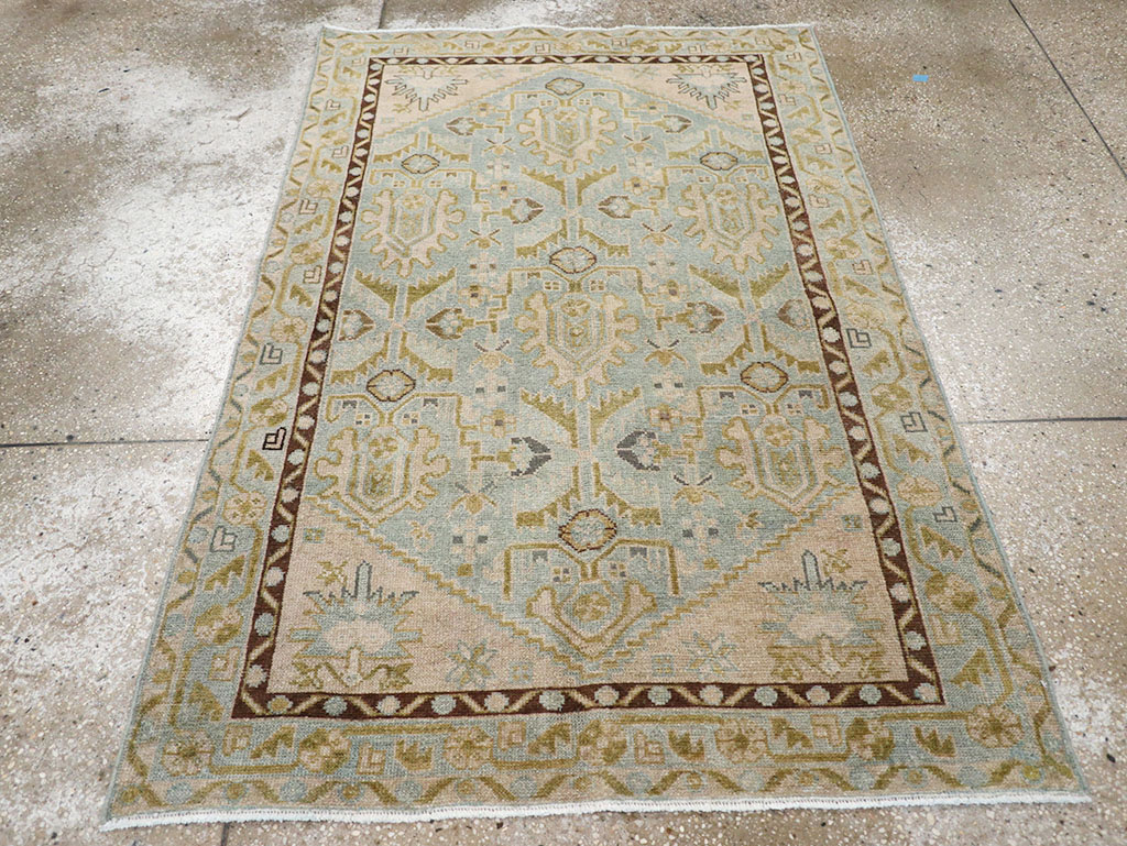 Vintage Persian Malayer Throw Rug, No.32791 - Gss