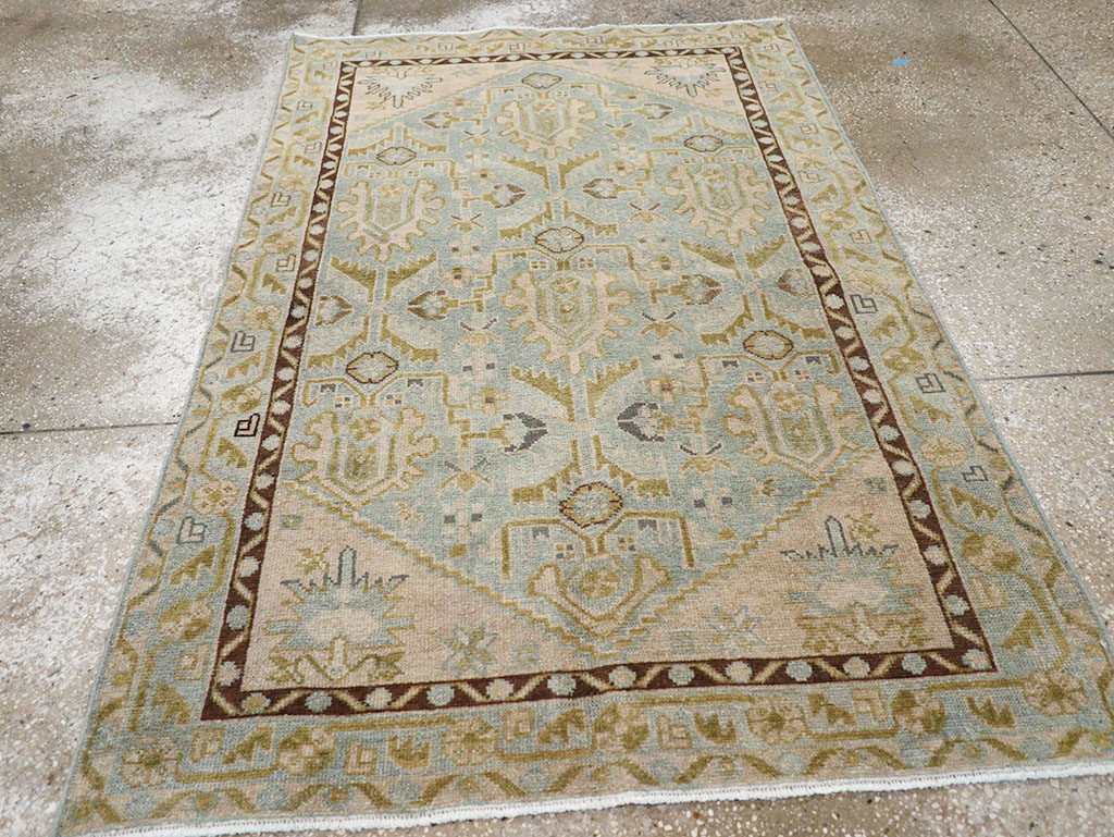 Vintage Persian Malayer Throw Rug, No.32791 - Gss