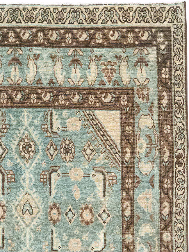 Vintage Persian Malayer Throw Rug, No.32792 - Gss