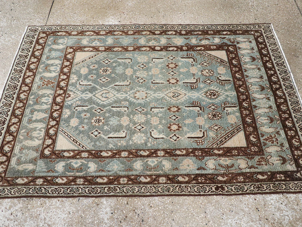 Vintage Persian Malayer Throw Rug, No.32792 - Gss