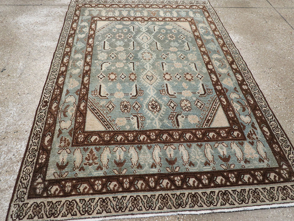 Vintage Persian Malayer Throw Rug, No.32792 - Gss