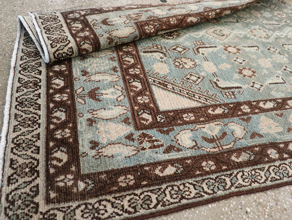 Vintage Persian Malayer Throw Rug, No.32792 - Gss