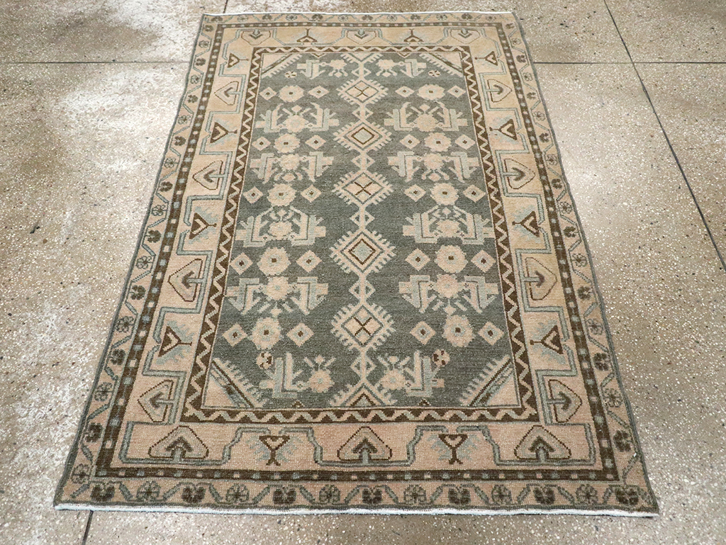 Vintage Persian Malayer Throw Rug, No.32793 - Gss