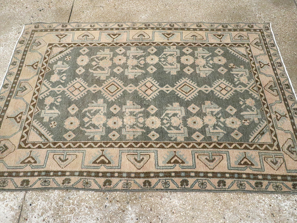 Vintage Persian Malayer Throw Rug, No.32793 - Gss