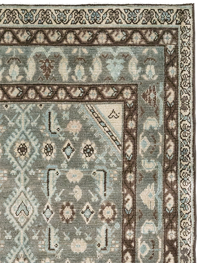 Vintage Persian Malayer Throw Rug, No.32794 - Gss
