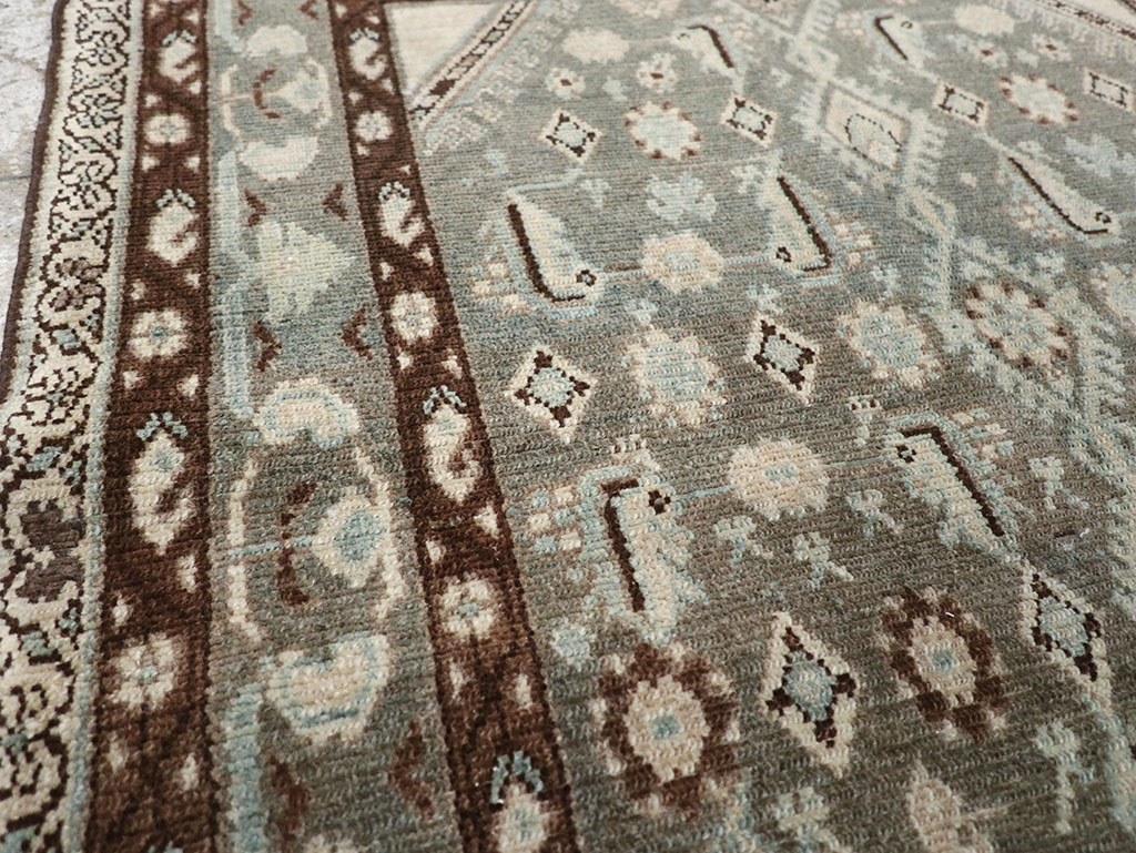 Vintage Persian Malayer Throw Rug, No.32794 - Gss