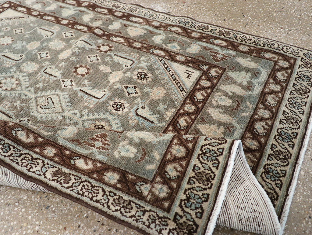 Vintage Persian Malayer Throw Rug, No.32794 - Gss