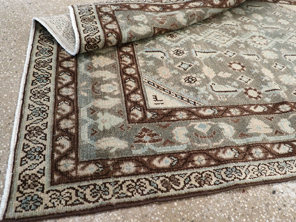 Vintage Persian Malayer Throw Rug, No.32794 - Gss