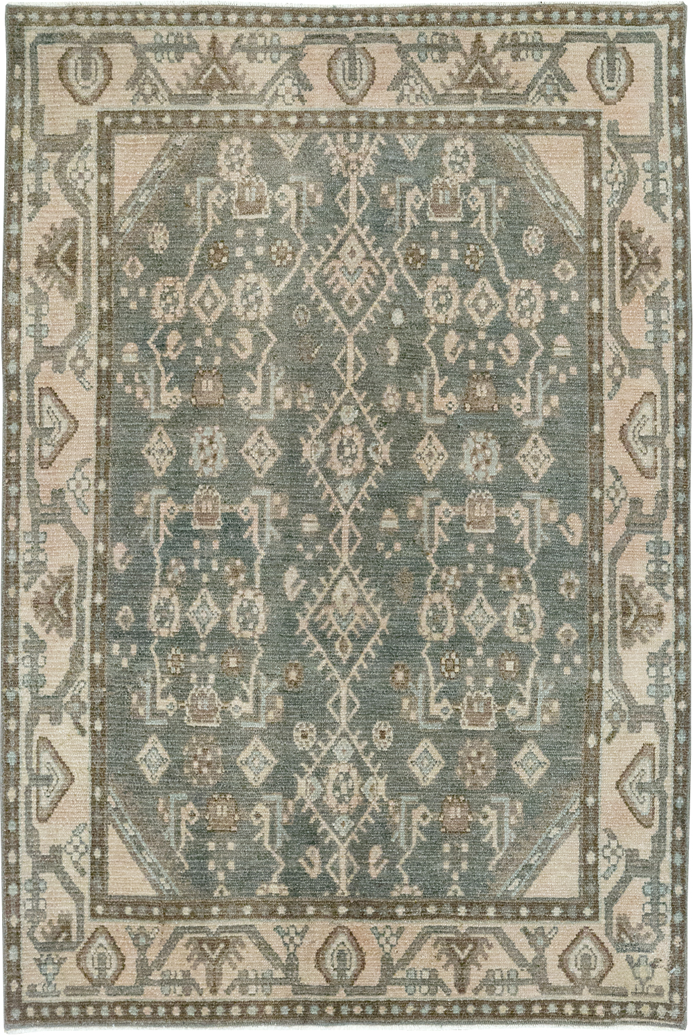 Vintage Persian Malayer Throw Rug, No.32795 - Gss