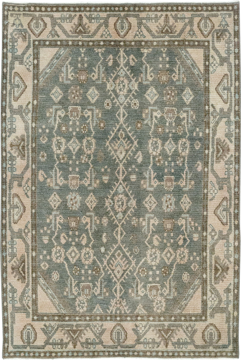 Vintage Persian Malayer Throw Rug, No.32795 - Gss
