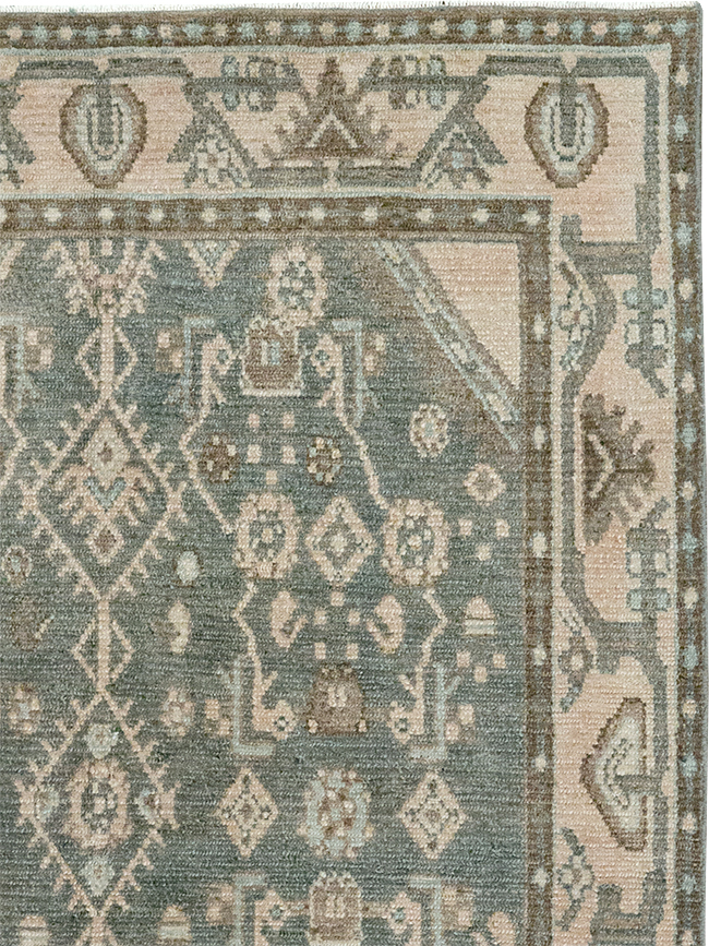 Vintage Persian Malayer Throw Rug, No.32795 - Gss