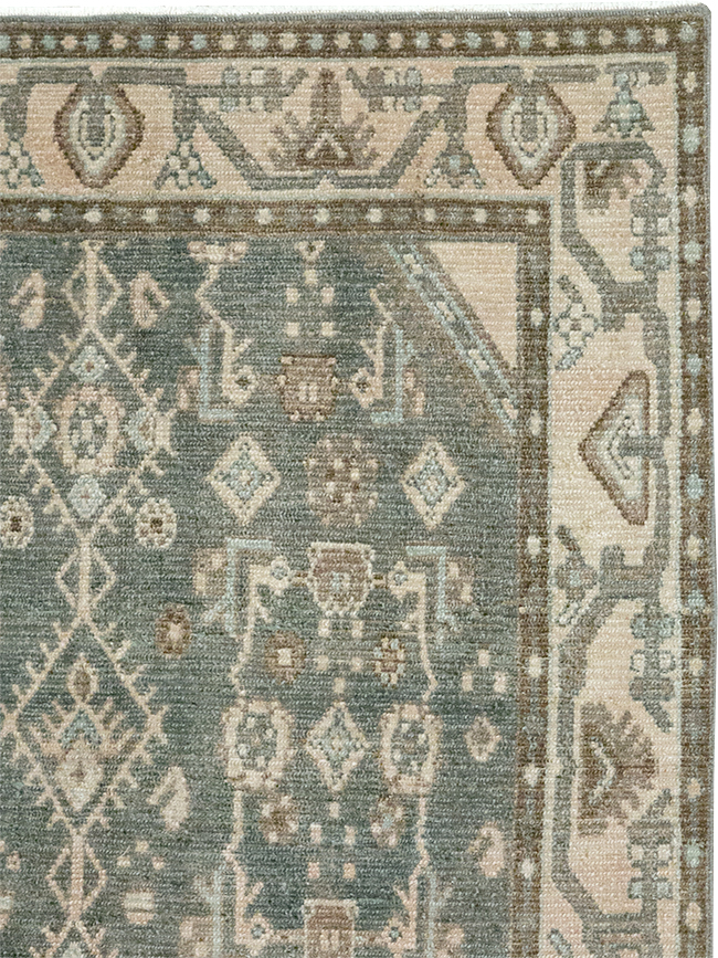 Vintage Persian Malayer Throw Rug, No.32795 - Gss