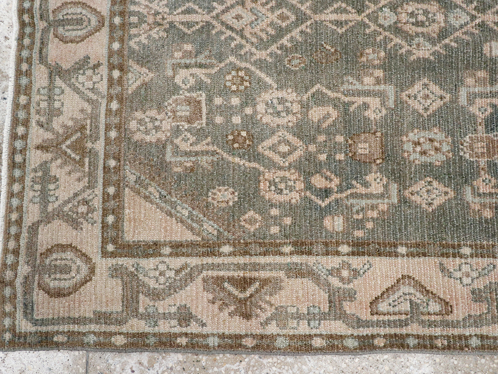 Vintage Persian Malayer Throw Rug, No.32795 - Gss