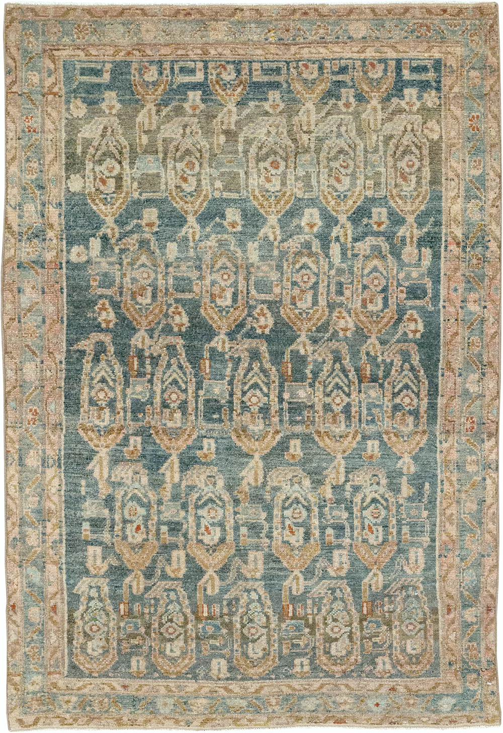 Vintage Persian Malayer Throw Rug, No.32796 - Gss