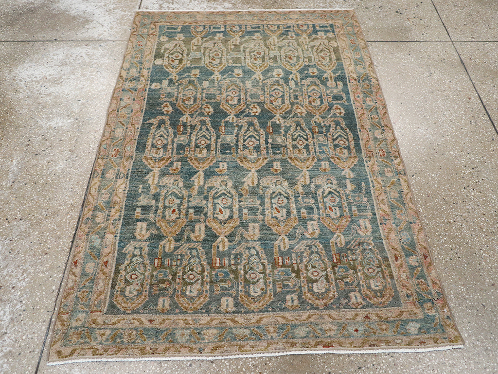 Vintage Persian Malayer Throw Rug, No.32796 - Gss