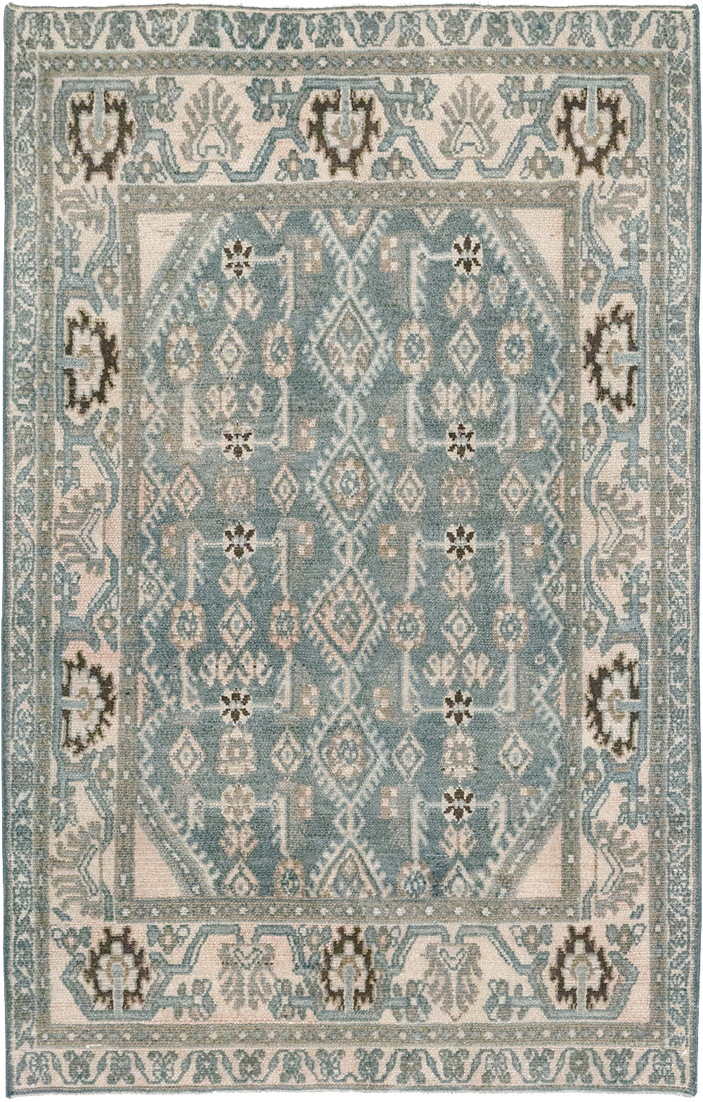 Vintage Persian Malayer Throw Rug, No.32797 - Gss
