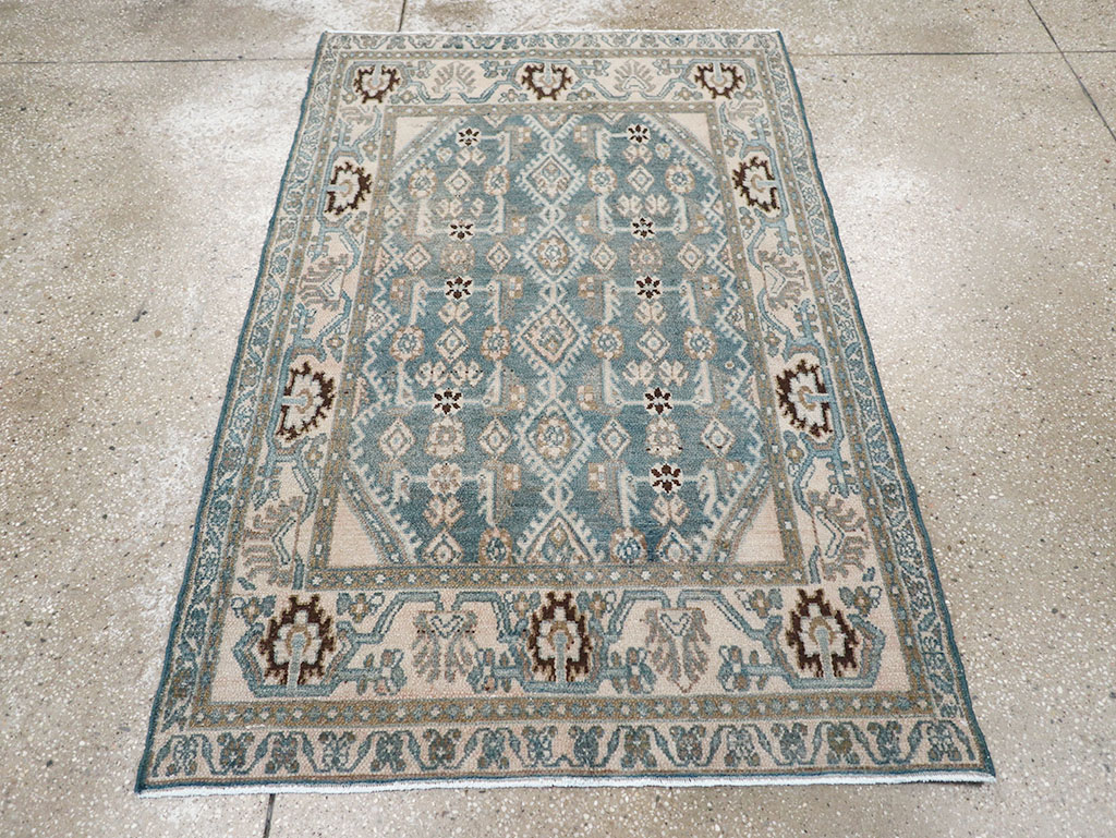 Vintage Persian Malayer Throw Rug, No.32797 - Gss