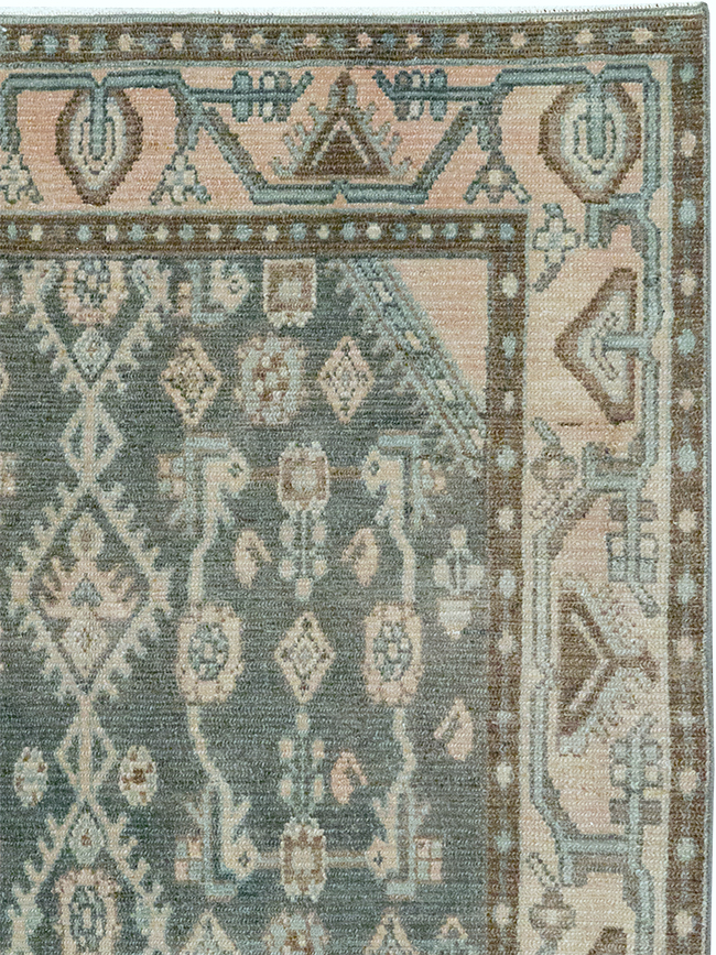 Vintage Persian Malayer Throw Rug, No.32798 - Gss