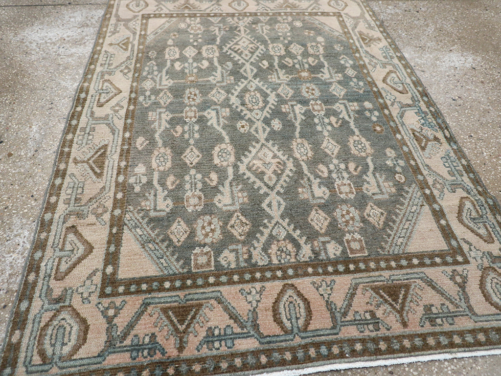 Vintage Persian Malayer Throw Rug, No.32798 - Gss