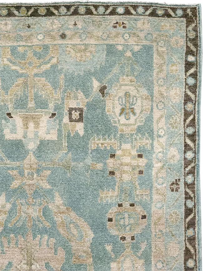 Vintage Persian Malayer Throw Rug, No.32799 - Gss