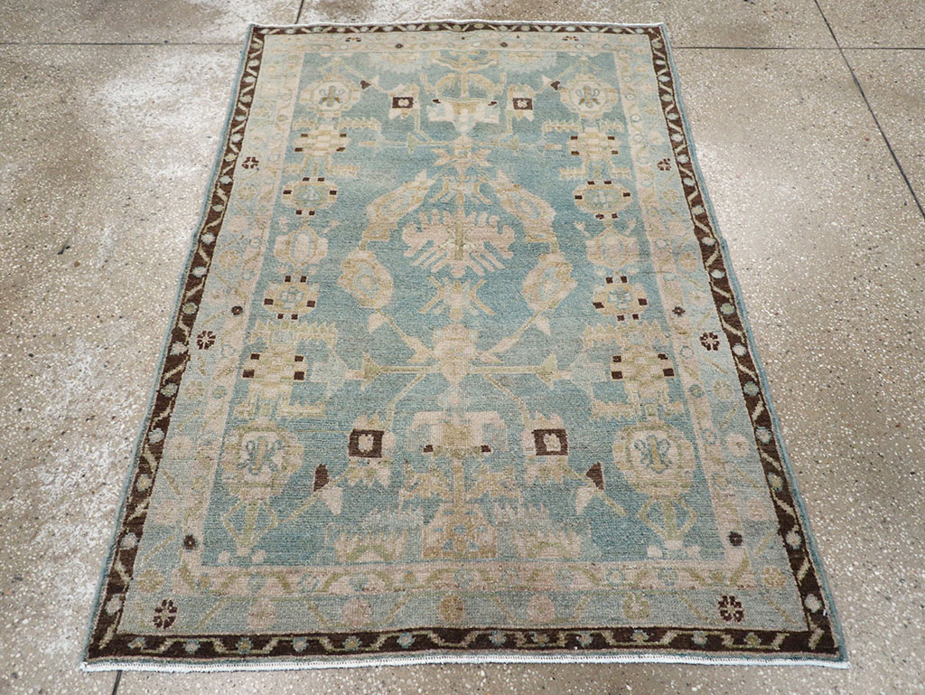 Vintage Persian Malayer Throw Rug, No.32799 - Gss