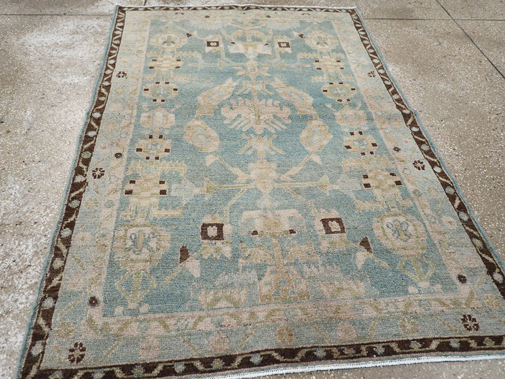 Vintage Persian Malayer Throw Rug, No.32799 - Gss