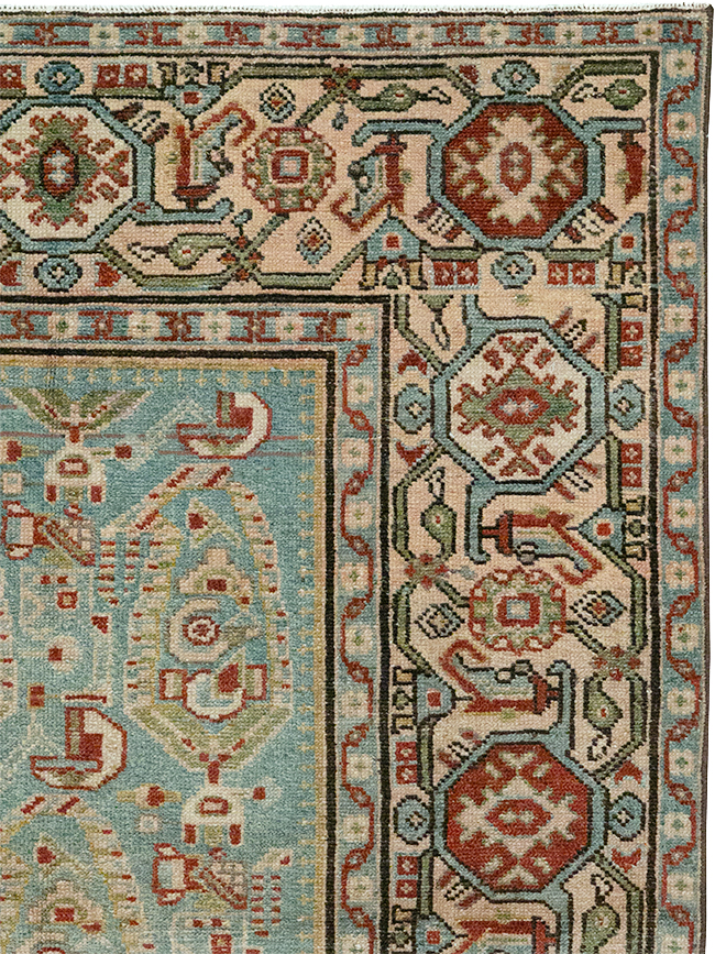 Vintage Persian Malayer Throw Rug, No.32800 - Gss