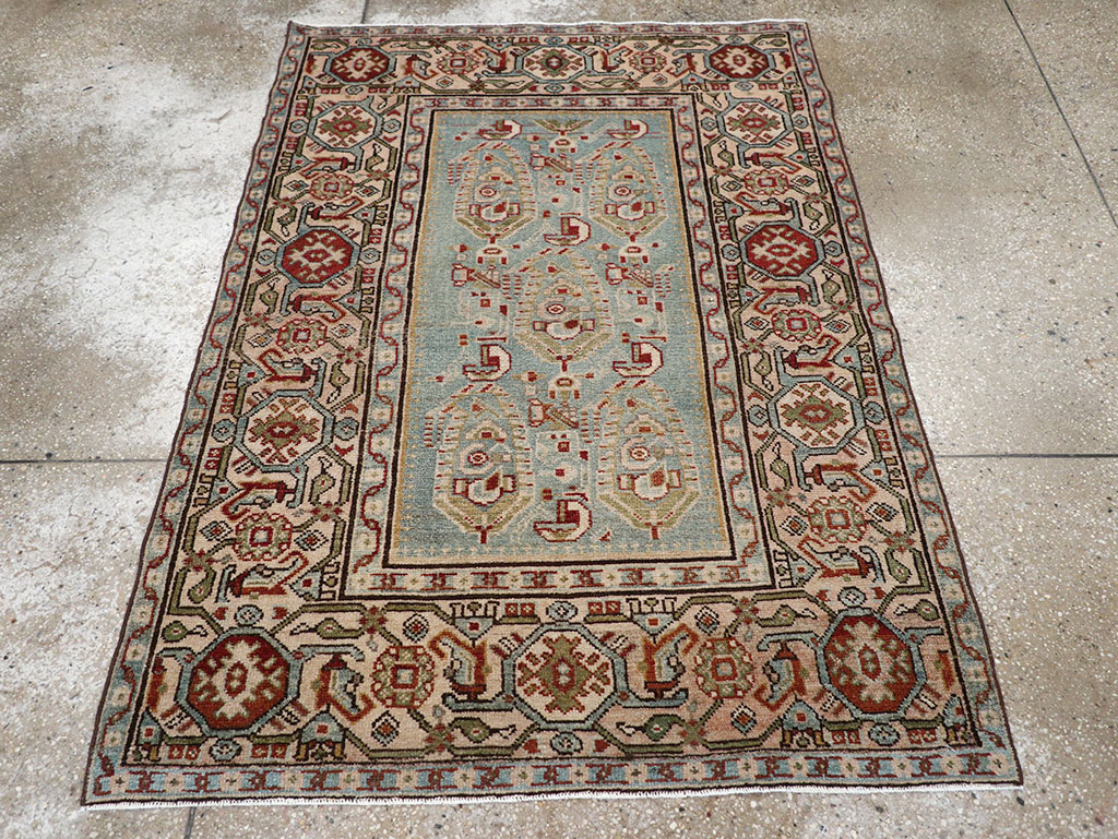 Vintage Persian Malayer Throw Rug, No.32800 - Gss