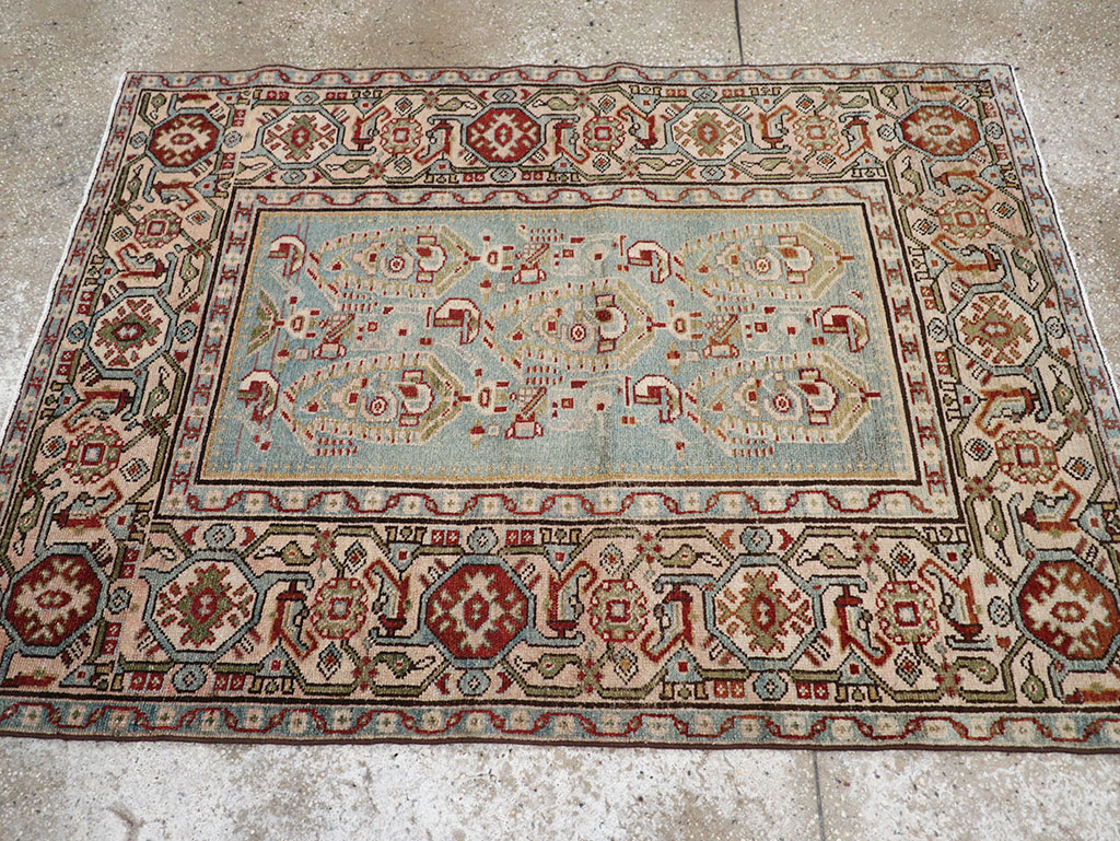 Vintage Persian Malayer Throw Rug, No.32800 - Gss