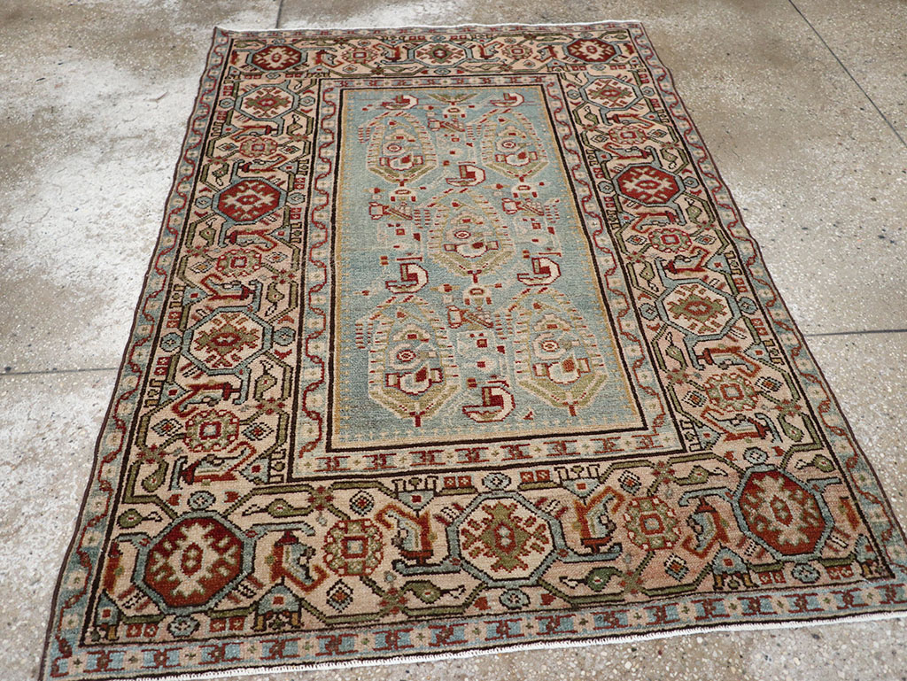 Vintage Persian Malayer Throw Rug, No.32800 - Gss