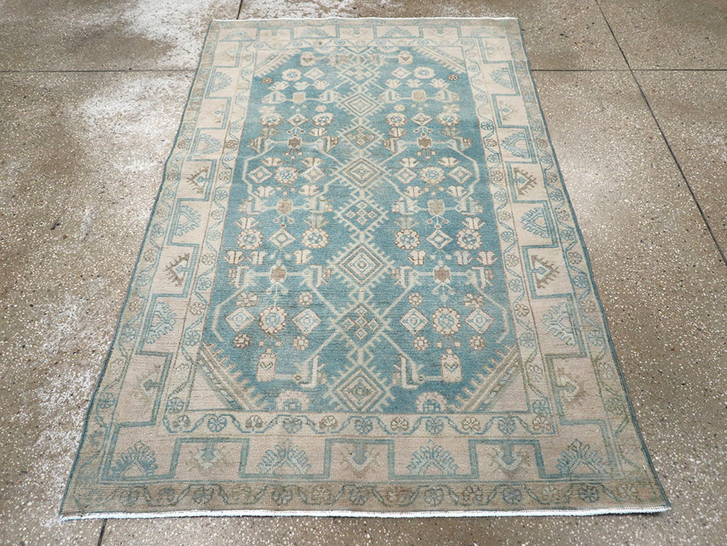 Vintage Persian Malayer Throw Rug, No.32802 - Gss