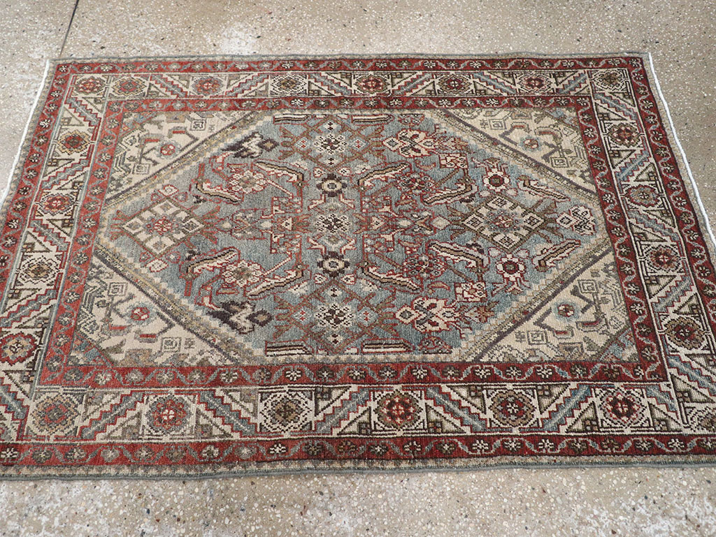 Antique Persian Malayer Throw Rug, No.32803 - Gss