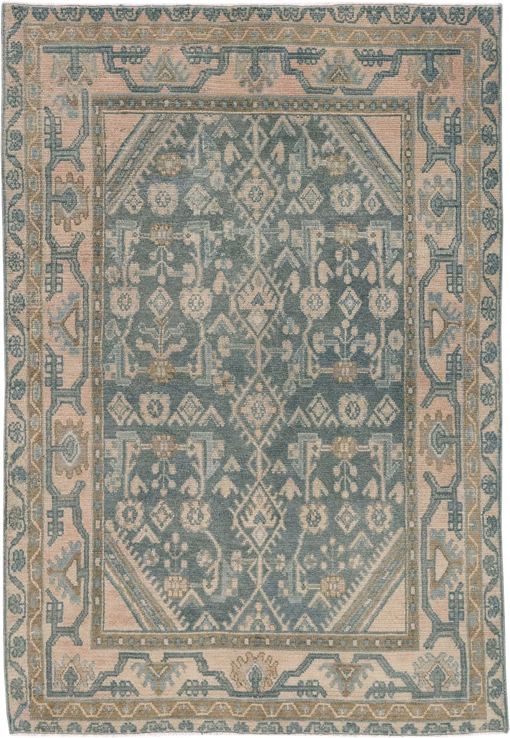 Vintage Persian Malayer Throw Rug, No.32804 - Gss