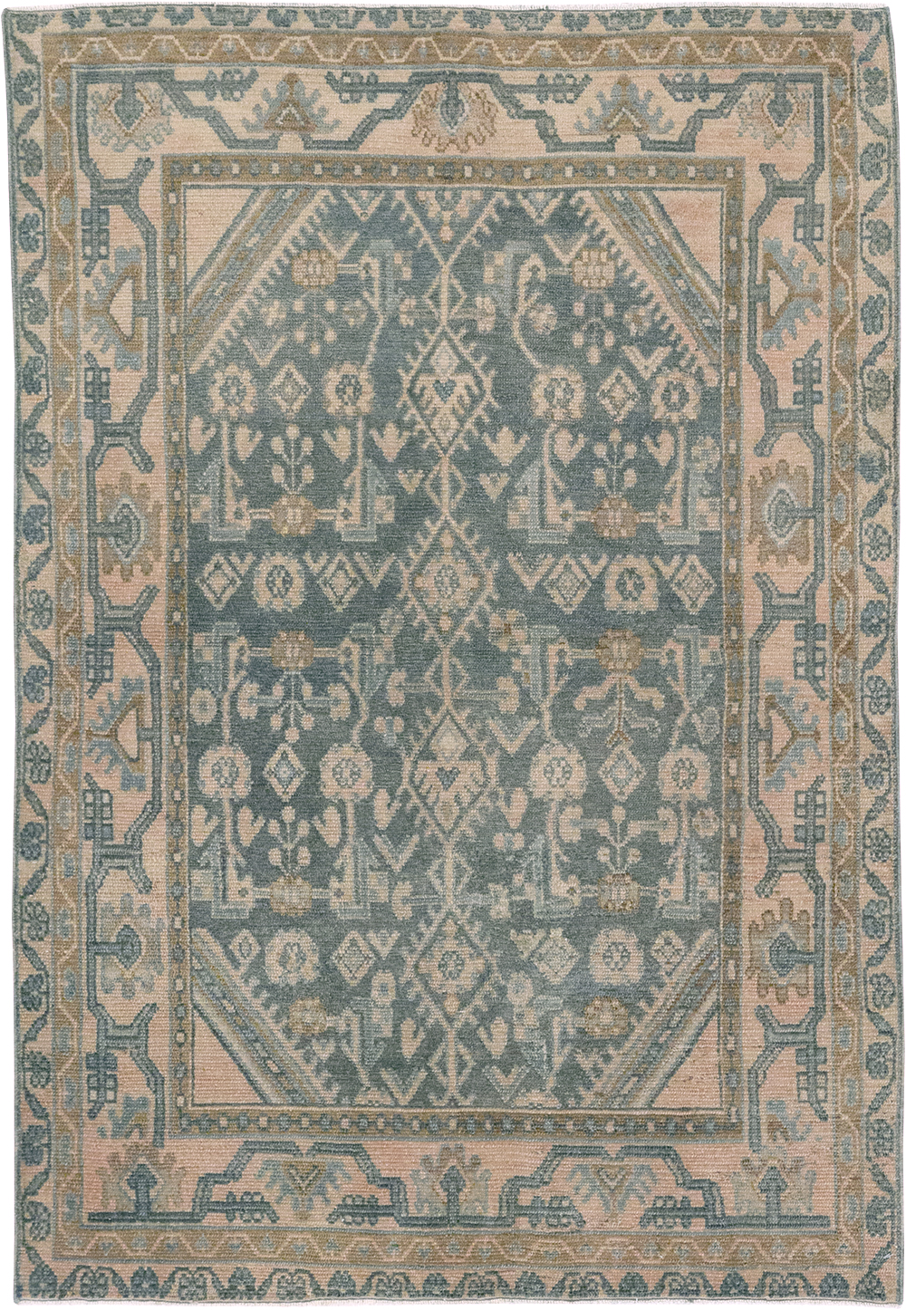 Vintage Persian Malayer Throw Rug, No.32804 - Gss