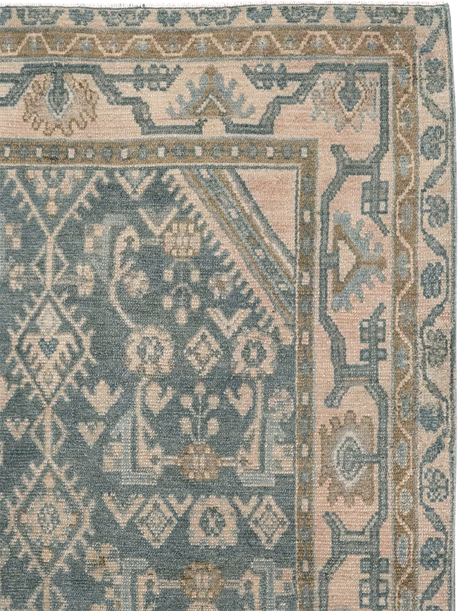 Vintage Persian Malayer Throw Rug, No.32804 - Gss