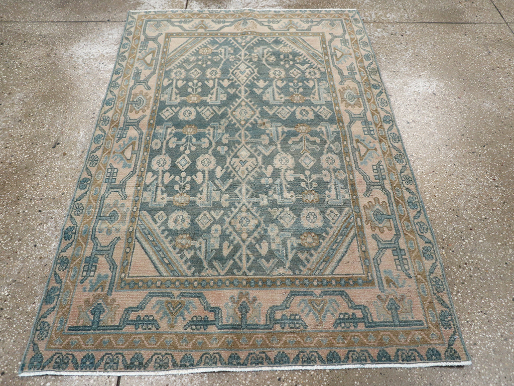 Vintage Persian Malayer Throw Rug, No.32804 - Gss