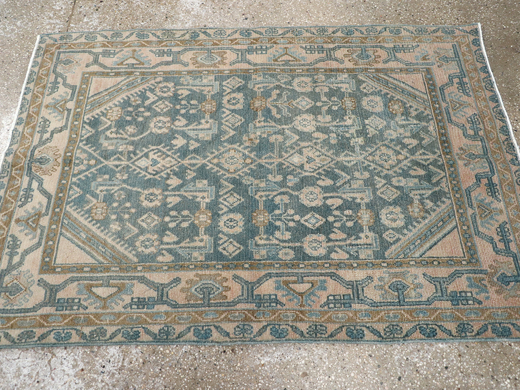 Vintage Persian Malayer Throw Rug, No.32804 - Gss