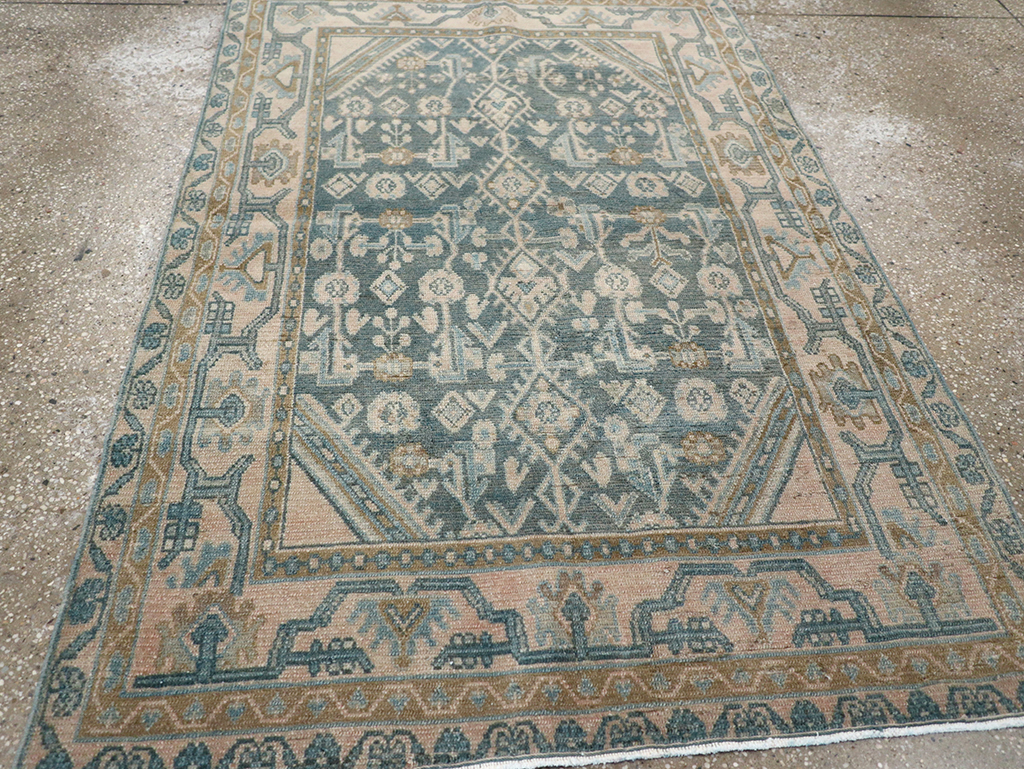 Vintage Persian Malayer Throw Rug, No.32804 - Gss