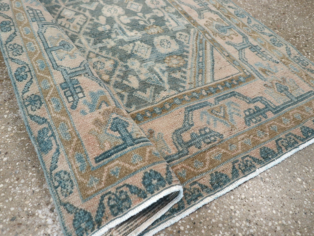 Vintage Persian Malayer Throw Rug, No.32804 - Gss