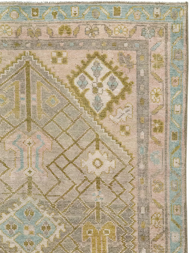 Vintage Persian Malayer Throw Rug, No.32805 - Gss