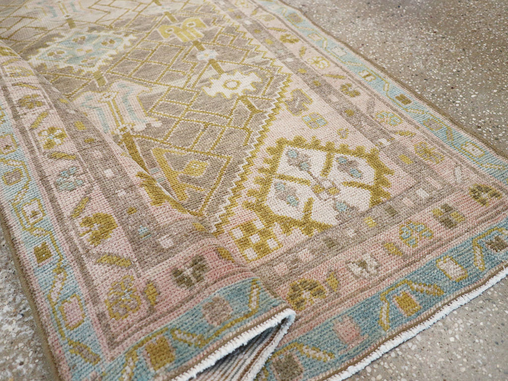 Vintage Persian Malayer Throw Rug, No.32805 - Gss