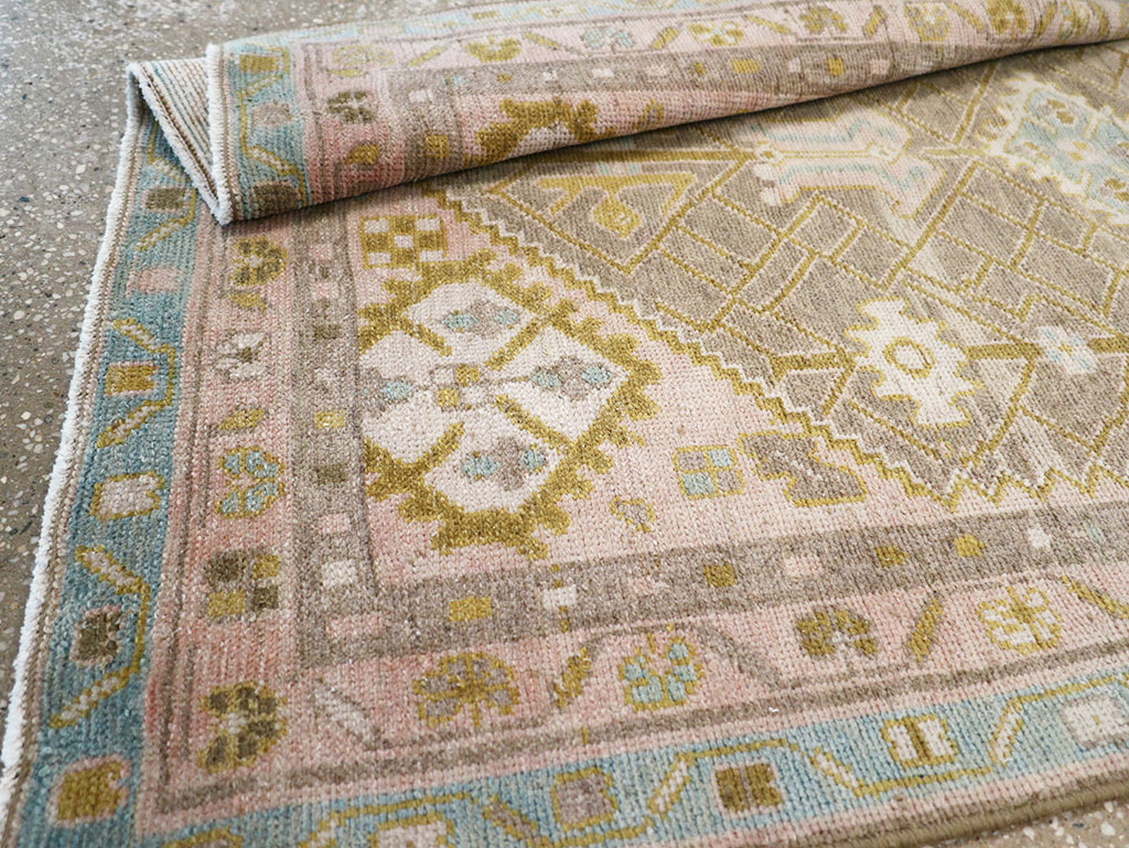 Vintage Persian Malayer Throw Rug, No.32805 - Gss