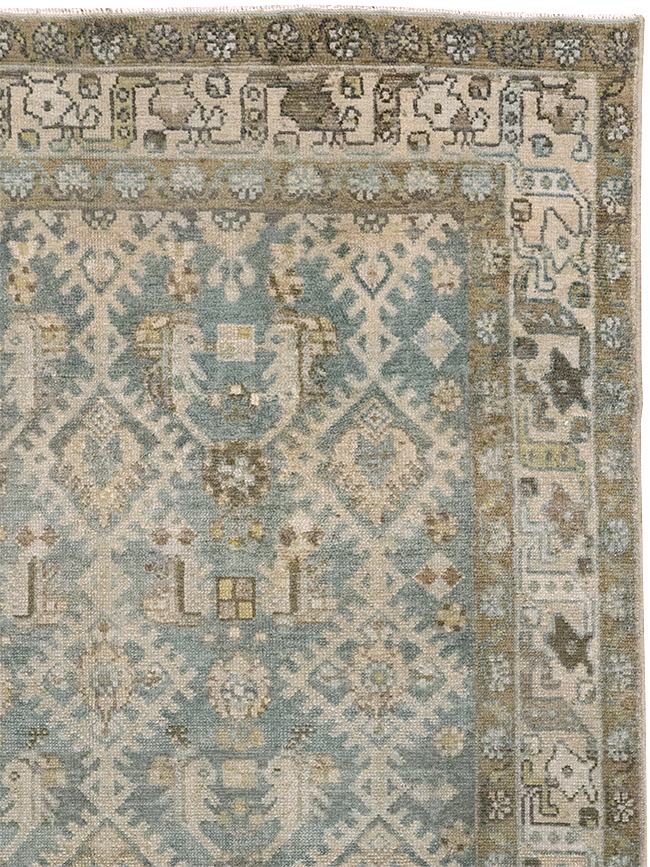 Vintage Persian Malayer Throw Rug, No.32806 - Gss