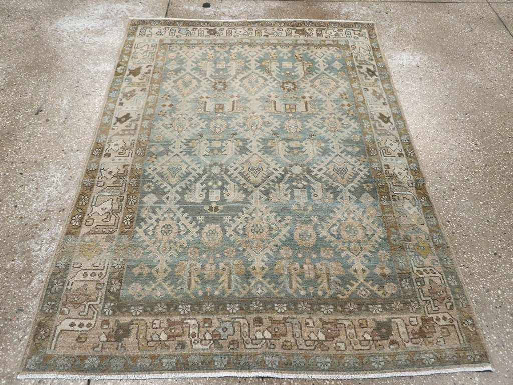 Vintage Persian Malayer Throw Rug, No.32806 - Gss