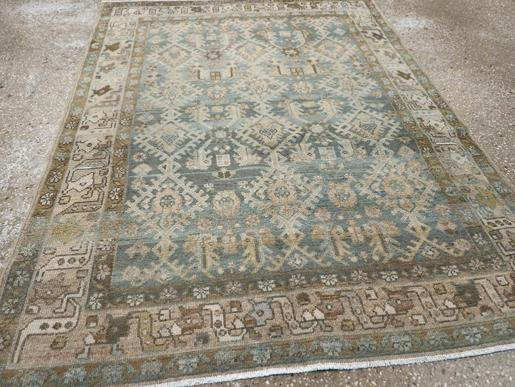 Vintage Persian Malayer Throw Rug, No.32806 - Gss