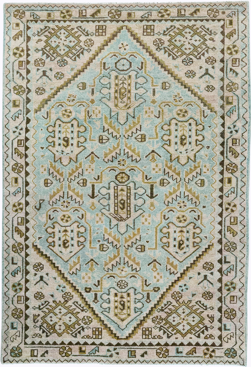 Vintage Persian Malayer Throw Rug, No.32807 - Gss